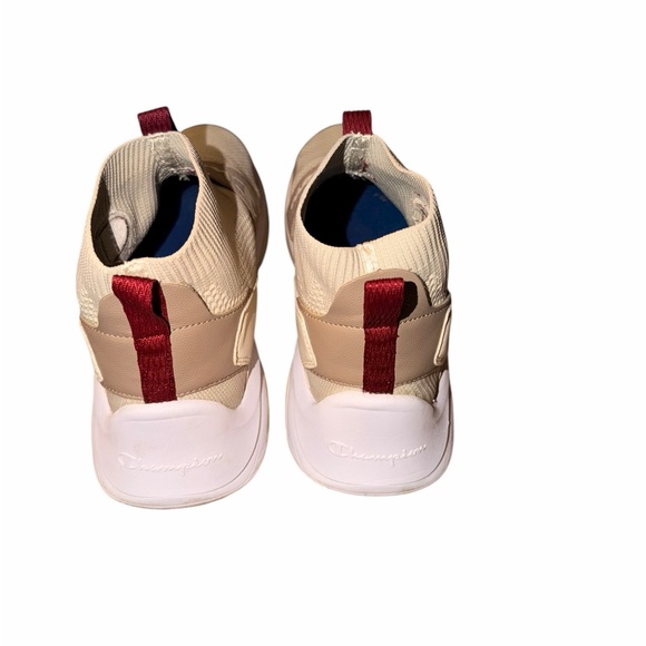 Champion Rally Pro Slip-On Sneakers | Beige & Burgundy | Women’s Size 11 - Picture 4 of 7